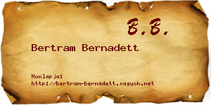 Bertram Bernadett névjegykártya